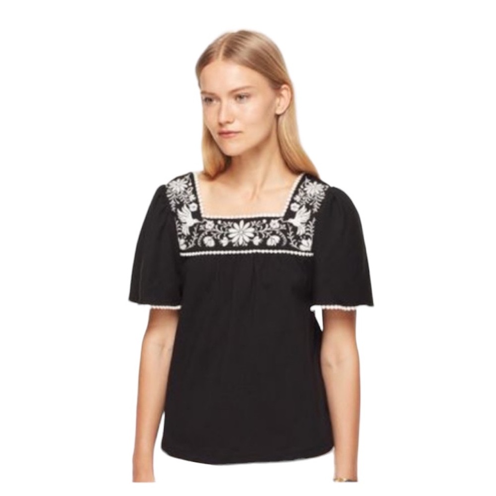 Kate Spade New York Embroidered Cotton Top